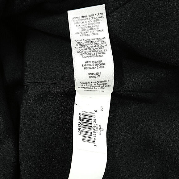 Dress The Population Ruth Asymmetric Neck Bodycon Sheath Midi Dress Black M NWT - Picture 7 of 10